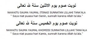 Niat Puasa Senin Kamis