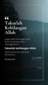 takut kehilangan Allah